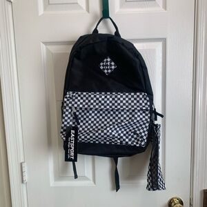 Black and White Checkered Backpack